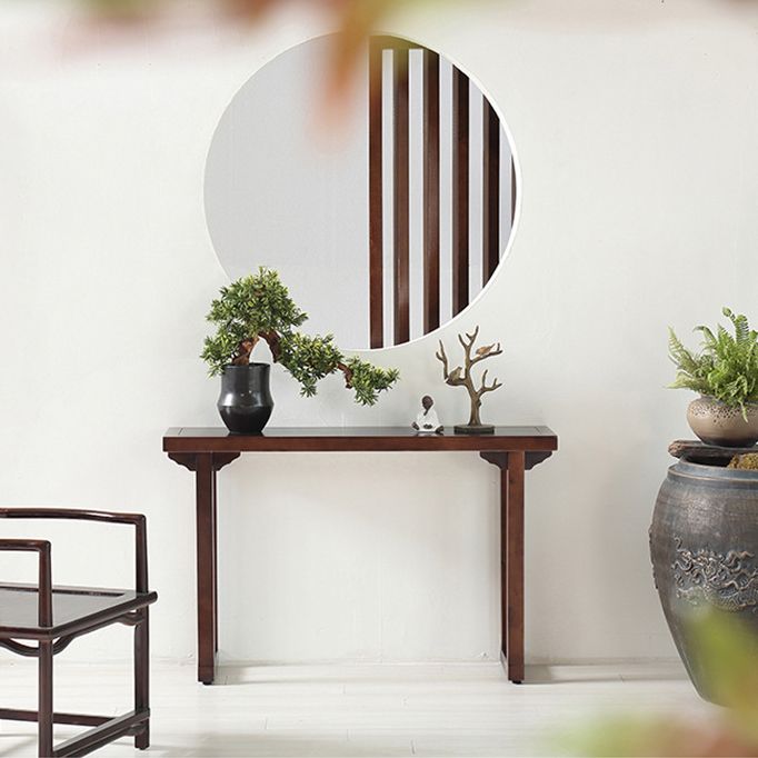 Mid-Century Modern Console Accent Table Antique Finish Rectangle Console Sofa Table Clearhalo 'Console Tables' 'console_tables' 'Entry & Mudroom Furniture' 'furn' 'furn_console_tables' 'Furniture' 1200x1200_717f2cc4-3dbb-43f0-b28b-28e2367db7db