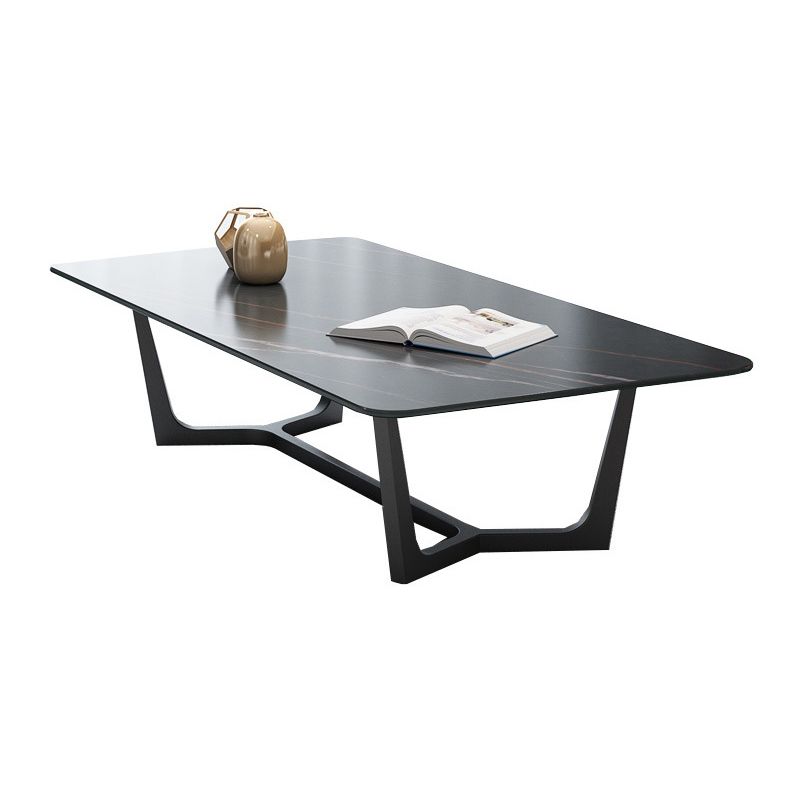 Trestle 1 tavolino da caffè singolo 17,7 "H tavolo da cocktail in ardesia rettangolare