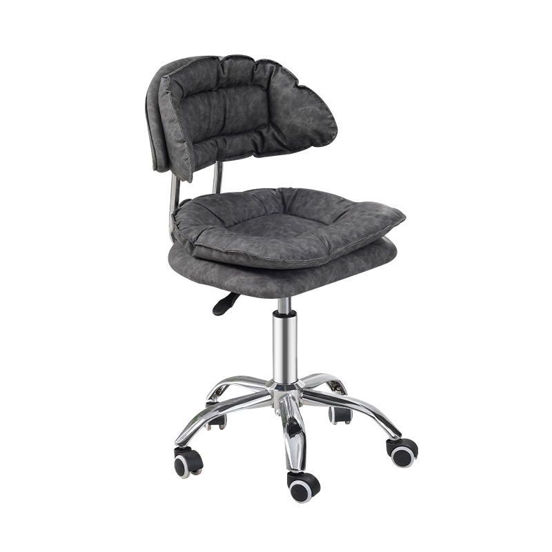 Leather Swivel Adjustable Height Bar Stool Matte Finish Home Low Back Stool Clearhalo 'Bar Furniture' 'Bar Stools' 'bar_stools' 'furn' 'furn_bar_stools' 'furniture_bar_stools' 'Kitchen & Dining Furniture' 'kitchen&dining_furn' 'kitchen' 'kitchen_furn' Furniture' 1200x1200_7184ca6d-06e1-487c-9dad-1c4a525b48f1