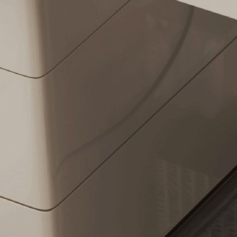 Beige rechteckige Schreibtisch Glam Kabelverwaltungsbüro mit Schubladen