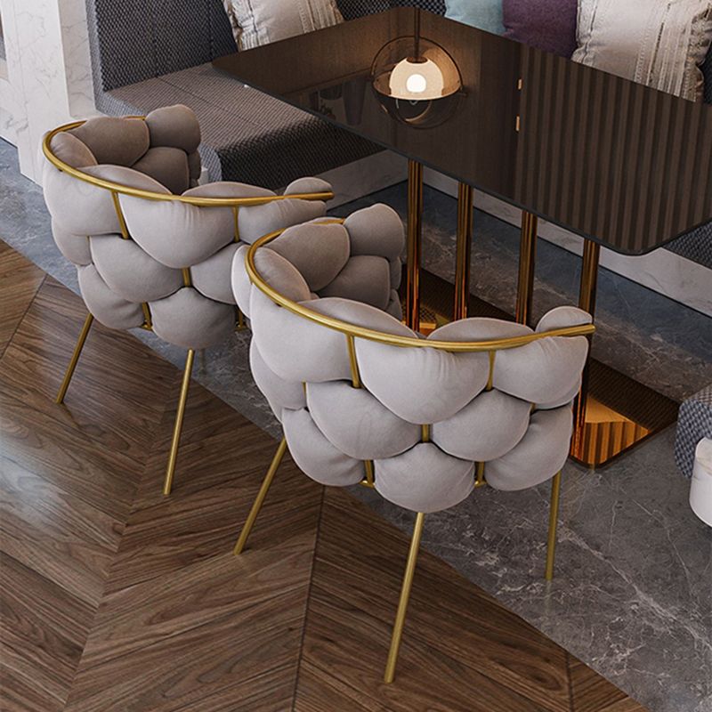 Scandinavian Style Upholstered Dining Chair Solid Back Armless Single Chair Clearhalo ' kitchen&dining_furn' 'Dining Chairs' 'Dining Tables & Seating' 'dining_chair' 'furn' 'furn_dining_chair' 'Furniture' 'furniture_dining_chair' 'Kitchen & Dining Furniture' 'kitchen' 1200x1200_7185fec6-696d-4f49-9b30-26053050d387