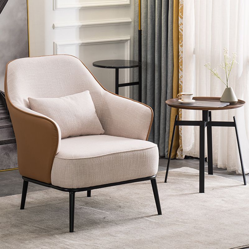 Modern Armchair Solid Color Pillow Back Basic Four Legs Chair Clearhalo 'Accent Chairs' 'accent_chairs' 'Chairs & Seating' 'furn' 'furn_accent_chairs' 'Furniture' 'Living Room Furniture' 1200x1200_7186a1f4-97f6-4c6f-bdf8-83f4f5a9b3d4