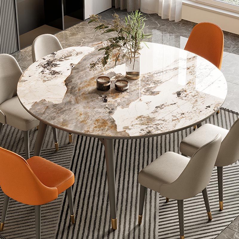 4-foot Solid Wood Table Round Traditional Luxury Extendable Dining Table Clearhalo 'Dining Tables & Seating' 'Dining Tables' 'dining_table' 'furn' 'furn_dining_table' 'Furniture' 'Kitchen & Dining Furniture' 1200x1200_71878acc-c278-4bf4-a482-67288c2ac014