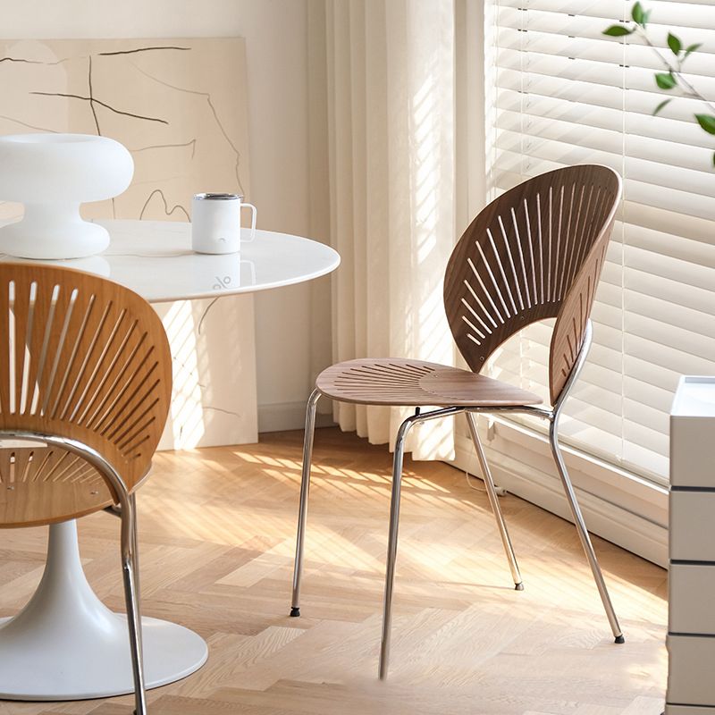 Contemporary Metal Dining Chair Armless Windsor Back Side Chair for Home Use Clearhalo 'Dining Chairs' 'Dining Tables & Seating' 'dining_chair' 'furn' 'furn_dining_chair' 'Furniture' 'furniture_dining_chair' 'Kitchen & Dining Furniture' 1200x1200_718797b6-2c44-4b0e-9f7d-2e60db30c029