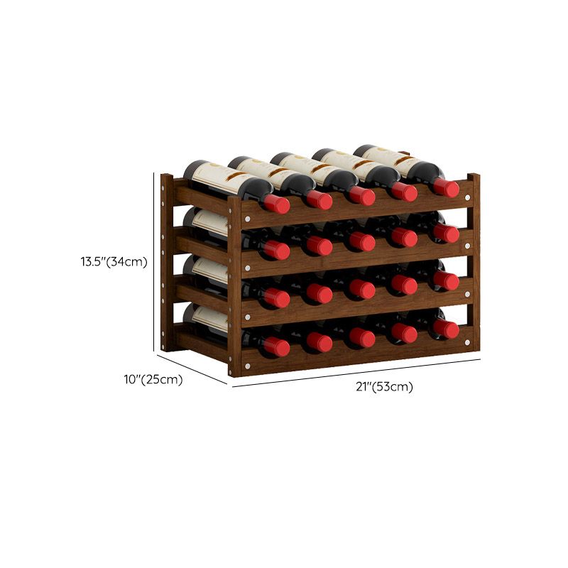 Solid Wood Wine Rack Countertop Wine Bottle Rack for Living Room