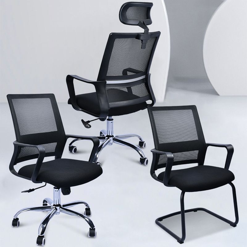 Contemporary Office Chair Fixed Arms Lumbar Support Conference Chair Clearhalo 'furn' 'furn_office_chair' 'Furniture' 'Office Chairs' 'Office Furniture' 'office_chair' 1200x1200_71891441-7b2c-49cd-b321-98a905828af7