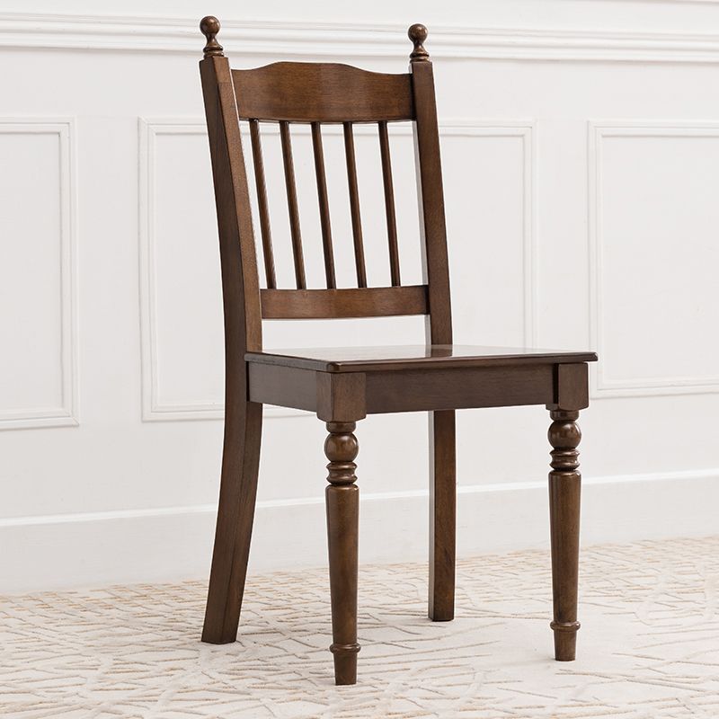 Traditional Rubberwood Wood Dining Side Chair Slat Back Single Dining Chair Clearhalo ' kitchen&dining_furn' 'Dining Chairs' 'Dining Tables & Seating' 'dining_chair' 'furn' 'furn_dining_chair' 'Furniture' 'furniture_dining_chair' 'Kitchen & Dining Furniture' 'kitchen' 1200x1200_7189496d-8521-4028-b97f-67b2e43b9db5