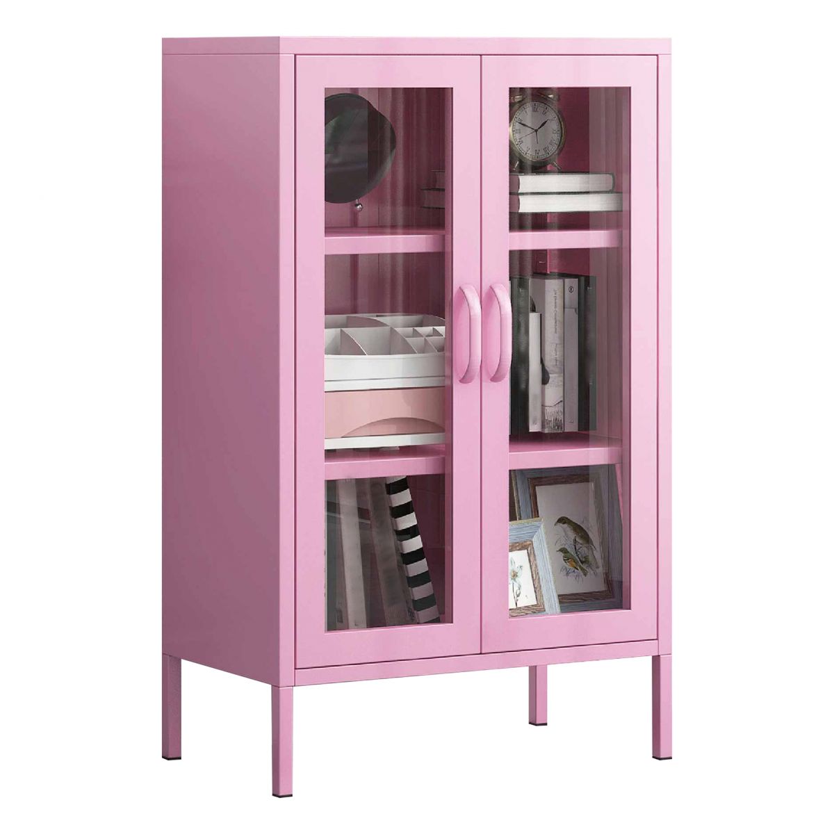 Steel Living Room Sideboard Cabinet Modern Server Cabinet with Storage Clearhalo 'buffet_sideboard' 'Buffets & Sideboards' 'furn' 'furn_buffet_sideboard' 'Furniture' 'furniture_buffet_sideboard' 'Kitchen & Dining Furniture' 1200x1200_718ab38e-4266-4e50-8876-fb5bc431c305