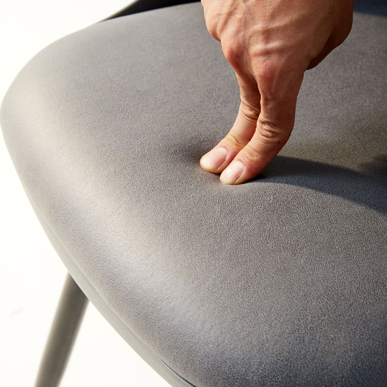 Leather Upholstered Armless Dining Chairs Solid Back Side Chairs with Metal Legs Clearhalo ' kitchen&dining_furn' 'Dining Chairs' 'Dining Tables & Seating' 'dining_chair' 'furn' 'furn_dining_chair' 'Furniture' 'furniture_dining_chair' 'Kitchen & Dining Furniture' 'kitchen' 1200x1200_718c8737-7087-450f-9c5f-4fdf68a0ff25