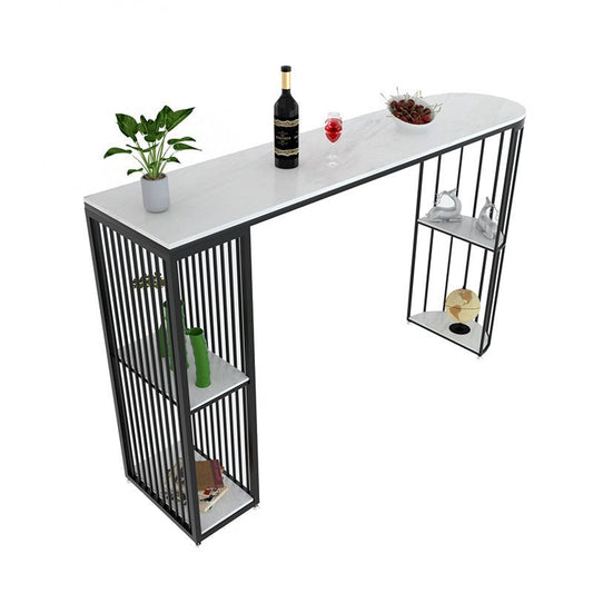 Rectangle Stone Bar Table Traditional Luxury Bar Dining Table with Sled Base Clearhalo 'Bar Furniture' 'Bar Tables' 'bar_tables' 'Furniture' 'furniture_bar_tables' 'Kitchen & Dining Furniture' 1200x1200_718c89b0-9360-4165-9613-d0097010b3ae