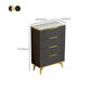 Commode de rangement en pierre de coffre de rangement contemporain de 11,7 pouces de largeur