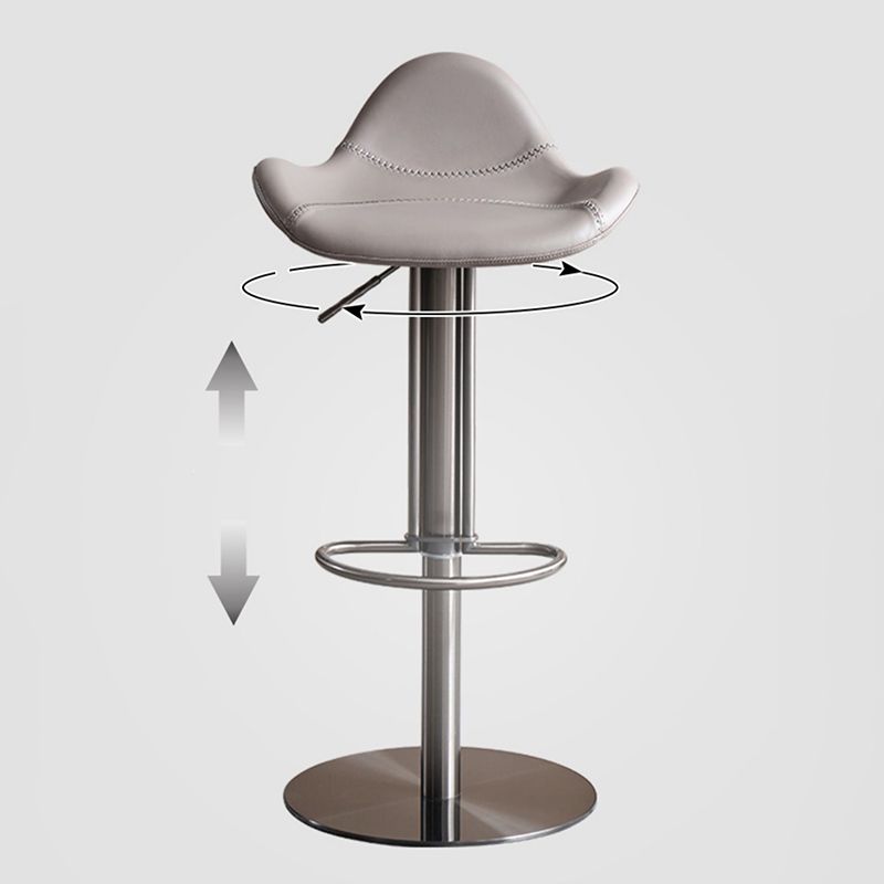 Industrial Adjustable Bar Stool Leather Backrest Counter Stool for Bristol Clearhalo 'Bar Furniture' 'Bar Stools' 'bar_stools' 'furn' 'furn_bar_stools' 'Furniture' 'Kitchen & Dining Furniture' 1200x1200_71911b6c-8565-4d18-a5f6-c54796361b01