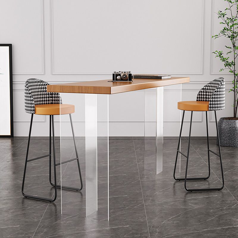 Rectangle Pub Dining Set 1/2/3/5/7 Pieces Solid Wood Counter Table with Upholstered Stools Clearhalo 'Bar Furniture' 'furn' 'furn_home_bar_bar_sets' 'Furniture' 'Home Bars & Bar Sets' 'home_bar_bar_sets' 'Kitchen & Dining Furniture' 1200x1200_71911d6d-560e-4c5a-9d7c-2ca21ed44cf7