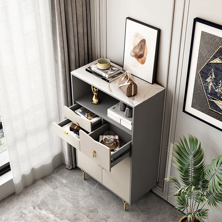 Server a buffet in pietra in stile moderno 51,9 "H buffet server per sala da pranzo