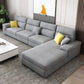 Slipcovered Sectional Pillow Top Arm Sofa & Chaise with 4 Seaters