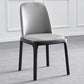 Contemporary Side Chair Leather Dining Chair with Solid Wood Legs