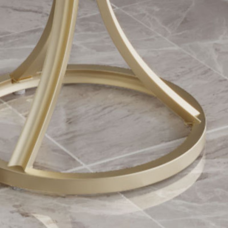 Tavolo da piedistallo moderno tondo in ardesia per soggiorno per soggiorno