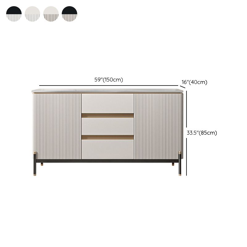 Strete sideboard di pietra server moderno e contemporaneo con armadi e cassetti