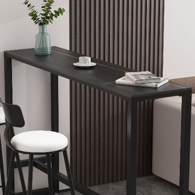 Contemporary Bar Table 42-inch Height Stone Top Bistro Table with Pedal Clearhalo 'Bar Furniture' 'Bar Tables' 'bar_tables' 'furn' 'furn_bar_tables' 'Furniture' 'Kitchen & Dining Furniture' 1200x1200_7199082a-02b1-4e1a-b139-be6d9b29d4bb