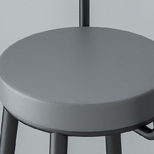 Glam Style Armless Counter Stool Faux Leather Round Bar Stool Clearhalo 'Bar Furniture' 'Bar Stools' 'bar_stools' 'furn' 'furn_bar_stools' 'Furniture' 'Kitchen & Dining Furniture' 1200x1200_719a22ff-5450-47f5-8682-9fb58019e64c