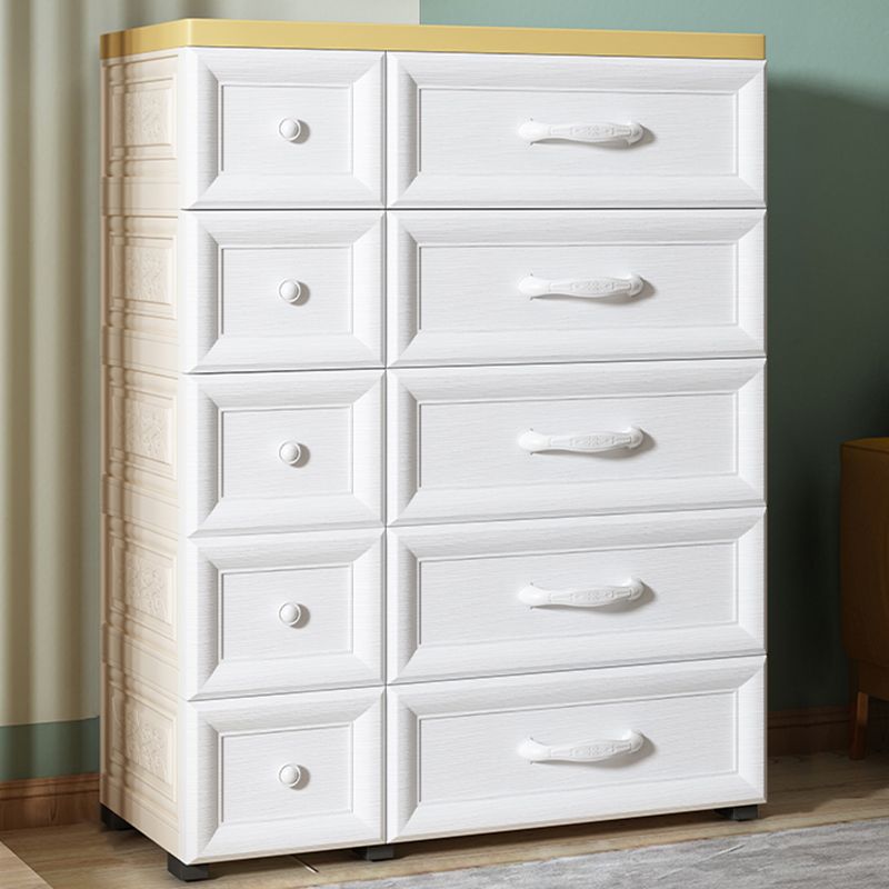 Contemporary Cabinet Plastic Storage Cabinet with Drawer for Bedroom