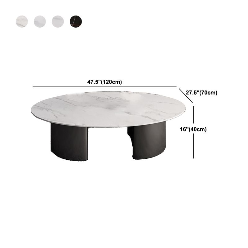 Glam Slate Coffee Cocktail Table Frame Oval Coffee Table for Home Clearhalo 'Coffee & Accent Tables' 'Coffee Tables' 'coffee_tables' 'furn' 'furn_coffee_tables' 'Furniture' 'Living Room Furniture' 1200x1200_719adf8d-bfb4-42af-9d87-a343e439c5a0