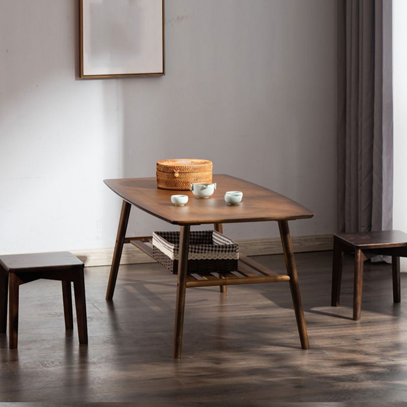 Contemporary Coffee Table 4 Legs Wooden Cocktail Table with Storage Clearhalo 'Coffee & Accent Tables' 'Coffee Tables' 'coffee_tables' 'furn' 'furn_coffee_tables' 'Furniture' 'Living Room Furniture' 1200x1200_719cd383-742e-4bfa-9815-244497351100