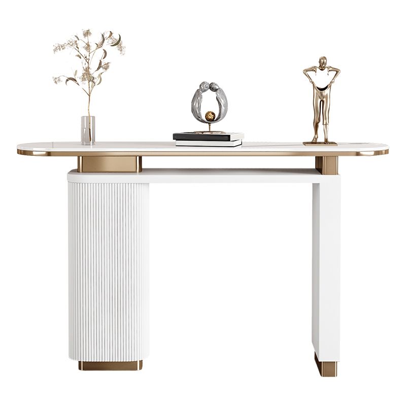 Tavolo console ovale glam tavolo accento console di legno recuperato per la sala