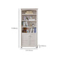 Wooden Closed Back Bookcase Contemporary Standard Bookshelf with Shelves
