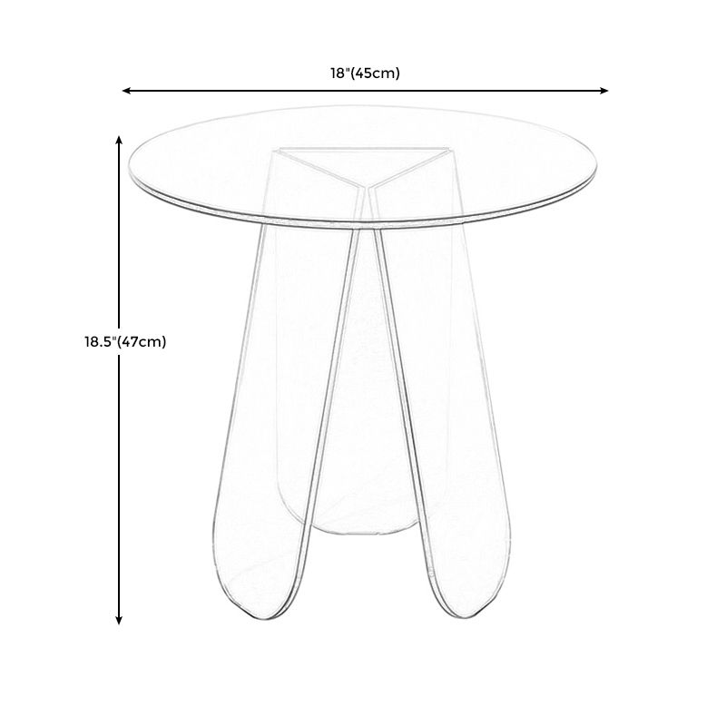 Acrylic 3 Legs Coffee Table Fixed Modern Round Cocktail Table Clearhalo 'Coffee & Accent Tables' 'Coffee Tables' 'coffee_tables' 'furn' 'furn_coffee_tables' 'Furniture' 'furniture_coffee_tables' 'Living Room Furniture' 1200x1200_719e3ef0-0fce-4c39-b6a3-da5e9952acc0