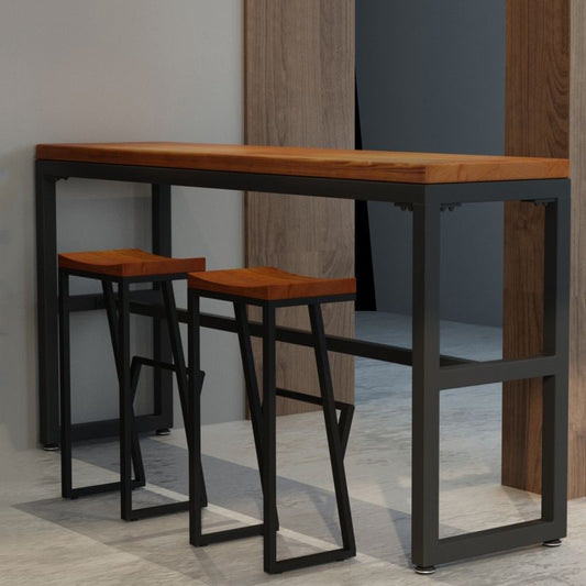 Industrial Metall Barhoel Low Back Rückenholz Counterhocker im matten Finish für Innenräume