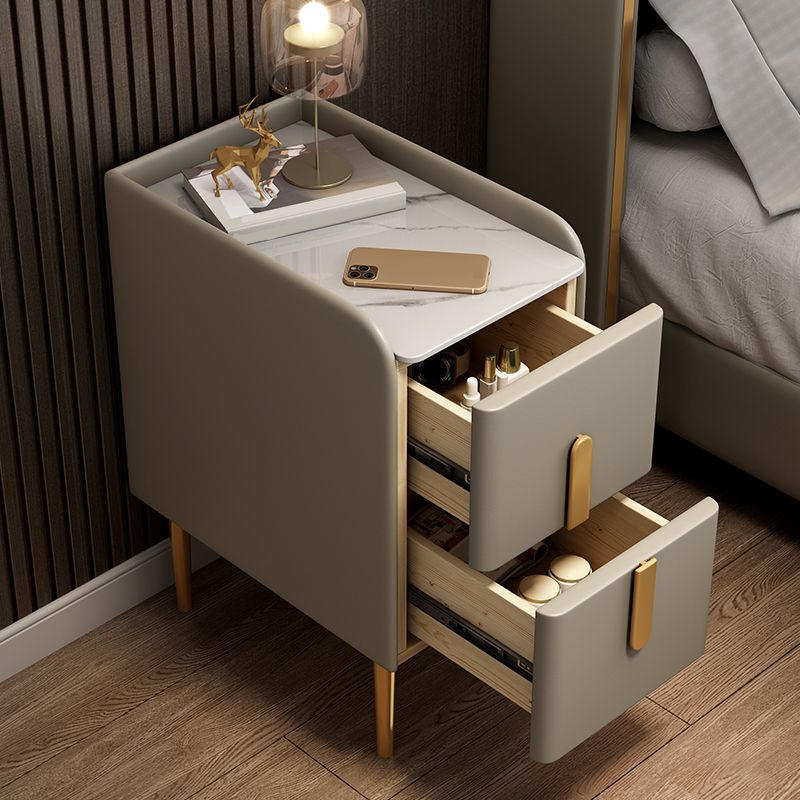 Klassiker Glamett Nachttisch Steinbettschrank mit 2 Schubladen