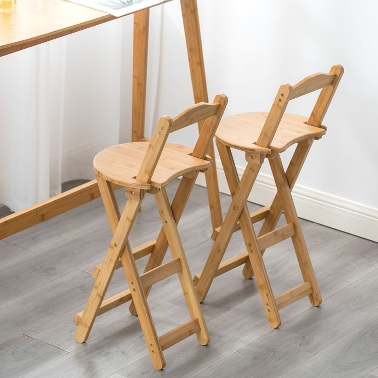 Modern Armless Foldable Counter Stool Wood Household Bar Stool with Pedal Clearhalo 'Bar Furniture' 'Bar Stools' 'bar_stools' 'furn' 'furn_bar_stools' 'furniture_bar_stools' 'Kitchen & Dining Furniture' 'kitchen&dining_furn' 'kitchen' 'kitchen_furn' Furniture' 1200x1200_719fd781-fb62-4997-96ad-8b9793765e8f