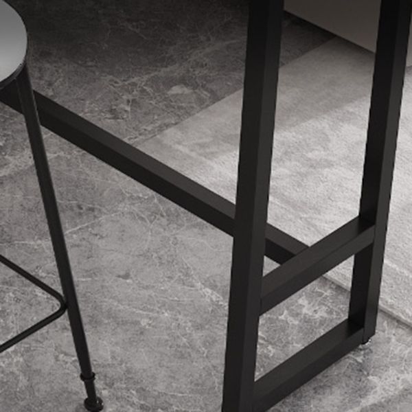Juego de mesa de Bar rectangular contemporánea, mesa de Bar con estructura de hierro y taburetes, 1/3/5 Uds.