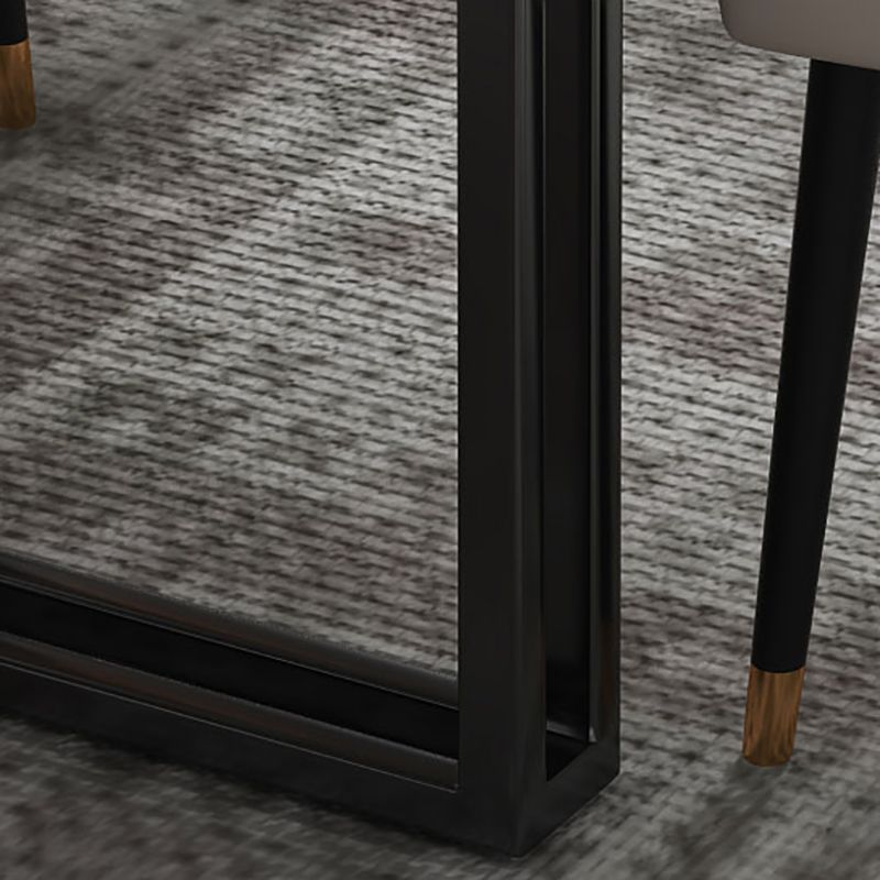 Modern wit en zwart in marmeren aanrechtrechte eettafel voor keuken