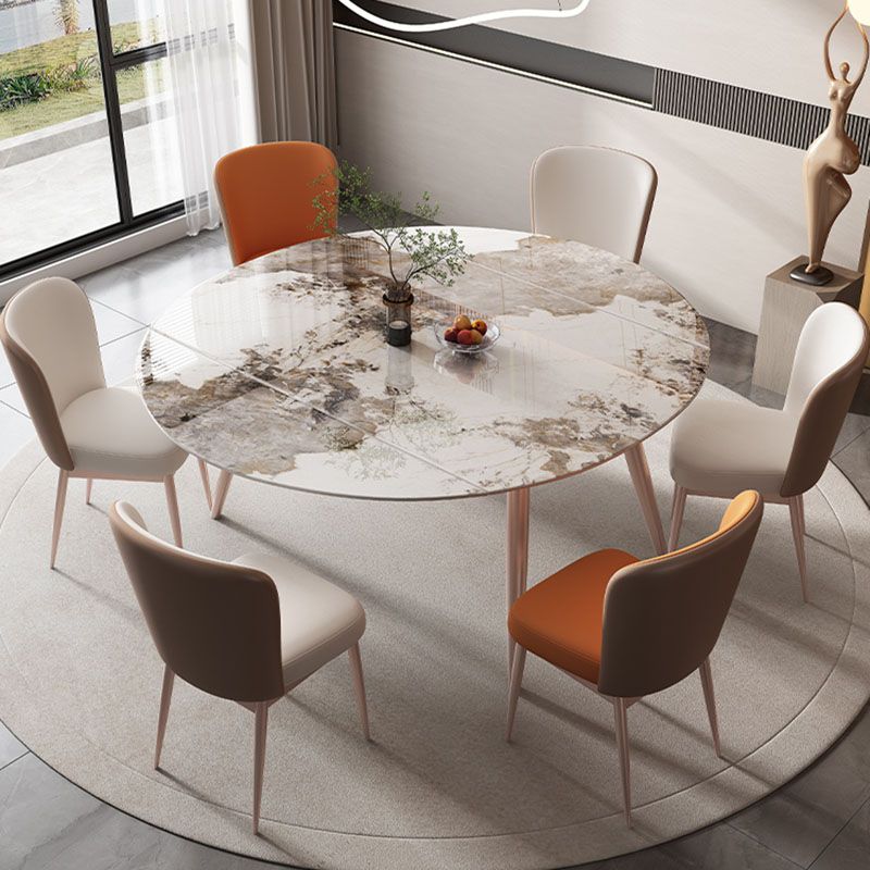 Extendable Dining Table Sintered Stone Dinner Table for Dining Room