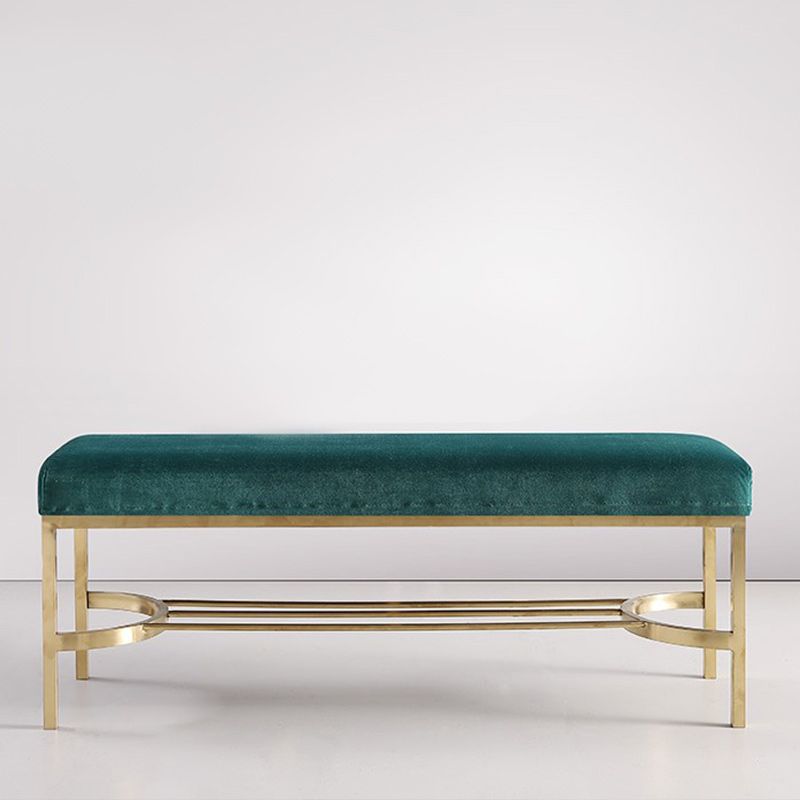 Modern Rectangle Velvet Bench Foam Solid Color Bench for Kitchen Clearhalo 'Benches' 'Chairs & Seating' 'furn' 'furn_benches' 'Furniture' 'Living Room Furniture' 1200x1200_71aa0129-471b-49b4-90e9-d9160dcac5a5