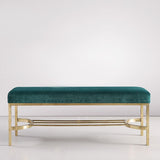 Modern Rectangle Velvet Bench Foam Solid Color Bench for Kitchen Clearhalo 'Benches' 'Chairs & Seating' 'furn' 'furn_benches' 'Furniture' 'Living Room Furniture' 1200x1200_71aa0129-471b-49b4-90e9-d9160dcac5a5