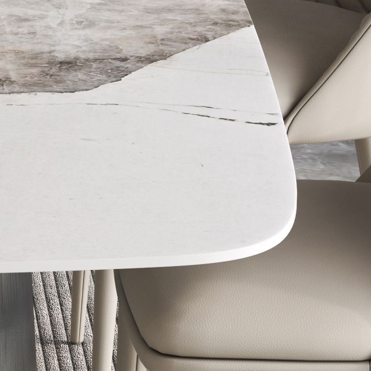 Designer Style 1/3/4/7 Pieces Dining Set Sintered Stone Dining Table with Leather Chairs Clearhalo 'Dining Room Sets' 'Dining Tables & Seating' 'dining_room_set' 'furn' 'furn_dining_room_set' 'Furniture' 'furniture_dining_room_set' 'Kitchen & Dining Furniture' 'kitchen&dining_furn' 'kitchen' 1200x1200_71aa5d60-a720-4fcb-a166-104b16a25725