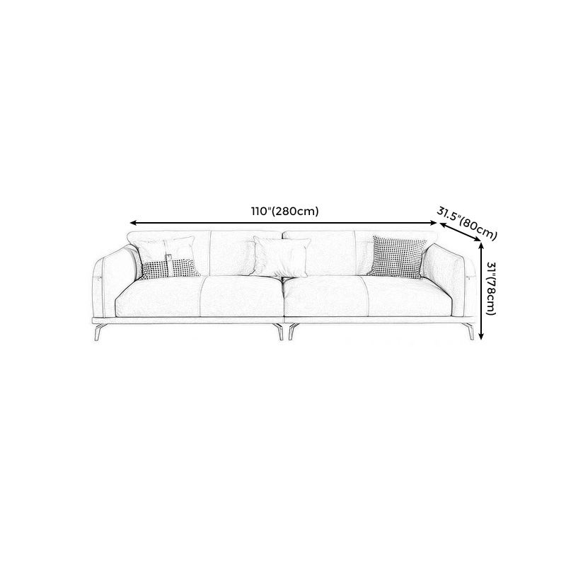 Faux Leather Square Arm Sectional Beige Cushion Back Sofa and Chaise for Living Room Clearhalo 'furn' 'furn_sectionals' 'Furniture' 'furniture_sectionals' 'kitchen' 'kitchen_sectionals' 'Living Room Furniture' 'Sectionals' 1200x1200_71ac102a-ca85-42d7-9730-971e57a54932