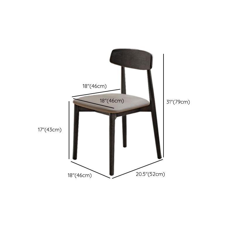 Contemporary Wood Open Back Armless Dining Chairs(Set of 1/2/4/6/8) Clearhalo 'Dining Chairs' 'Dining Tables & Seating' 'dining_chair' 'furn' 'furn_dining_chair' 'Furniture' 'Kitchen & Dining Furniture' 1200x1200_71acdd0d-ecd6-4dfa-ad9a-9d261ad528be