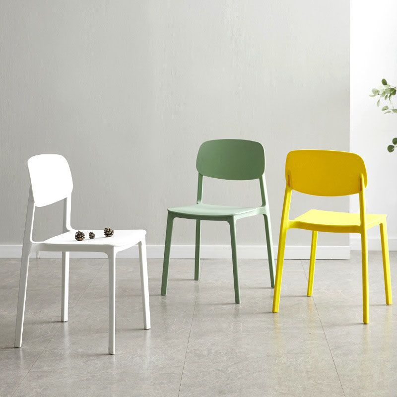 Contemporary Open Back Dining Side Chair Plastic Dining Armless Chairs for Home Clearhalo ' kitchen&dining_furn' 'Dining Chairs' 'Dining Tables & Seating' 'dining_chair' 'furn' 'furn_dining_chair' 'Furniture' 'furniture_dining_chair' 'Kitchen & Dining Furniture' 'kitchen' 1200x1200_71ad37d9-4fa1-4c7f-9679-7e2f19f73cb5
