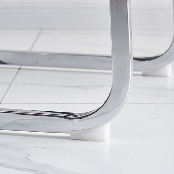 Sedia laterale in stile moderno in vetro sedia da pranzo inoltre a bracciole per cucina