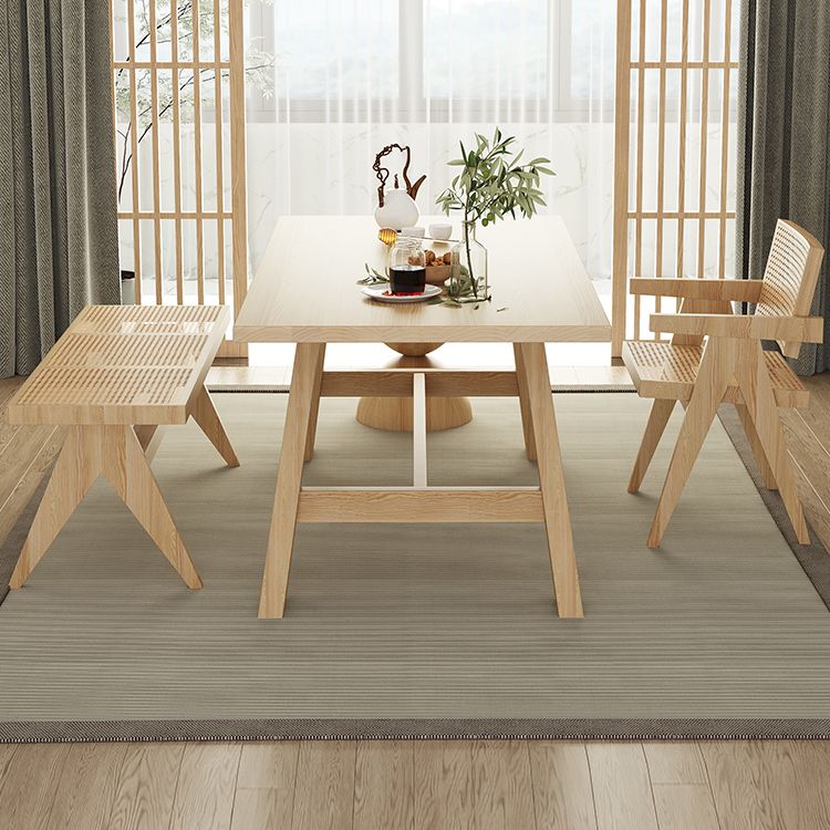 Modern 1/4/5 Pieces Dining Set Rectangle Pine Wood Dining Table for Dining Room Clearhalo 'Dining Room Sets' 'Dining Tables & Seating' 'dining_room_set' 'furn' 'furn_dining_room_set' 'Furniture' 'furniture_dining_room_set' 'Kitchen & Dining Furniture' 'kitchen&dining_furn' 'kitchen' 1200x1200_71af3af1-7461-47b1-9a92-adebf2a2c728