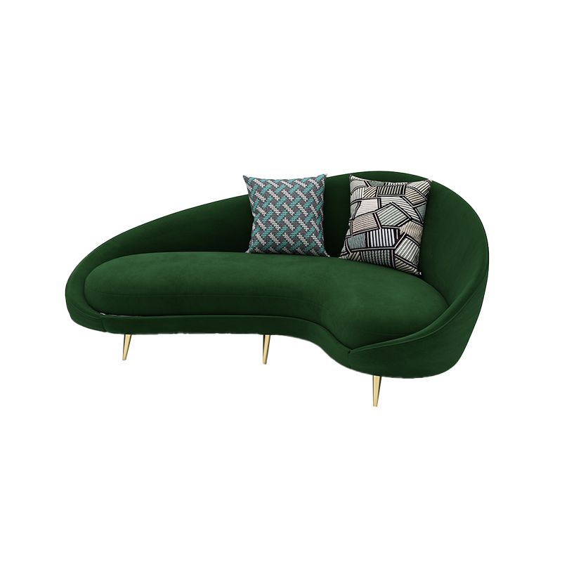 Divano curvo contemporaneo con braccio inclinato per divano dell'appartamento