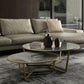 Contemporary Frame Coffee Table Round Slate Top Cocktail Table Clearhalo 'Coffee & Accent Tables' 'Coffee Tables' 'coffee_tables' 'furn' 'furn_coffee_tables' 'Furniture' 'Living Room Furniture' 1200x1200_71b41652-e785-48e5-bd4c-0cd9490b7f48