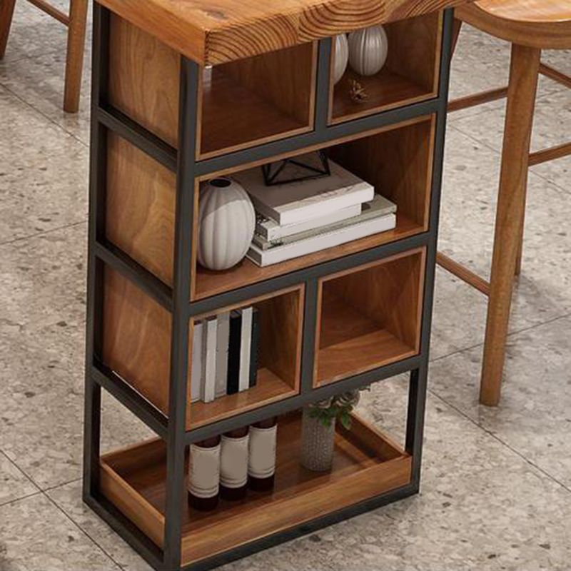 Modern Wood Bar Table Tulip Dining Table with Storage Shelves Clearhalo 'Bar Furniture' 'Bar Tables' 'bar_tables' 'furn' 'furn_bar_tables' 'Furniture' 'Kitchen & Dining Furniture' 1200x1200_71b9138f-6538-46f1-ae3e-a933b80dd3e8
