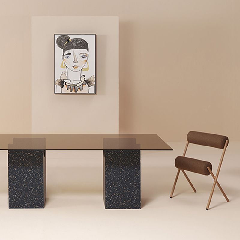 Nordic Stapelable Rückenlehne Kissenstuhl mit Metallbeinen für Wohnzimmer