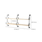 Contemporary Floating Bookshelf Wooden Natural Bookcase with Shelves