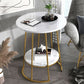 Glam Round Wooden Top End Table Steel Frame Sofa Side End Table for Living Room Clearhalo 'Coffee & Accent Tables' 'End & Side Tables' 'end_side_tables' 'furn' 'furn_end_side_tables' 'Furniture' 'Living Room Furniture' 1200x1200_71beda03-e842-4b69-bc94-82561eb40105